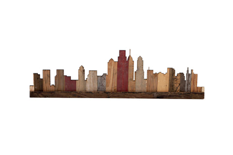 Rustic Barn Wood Skyline Wall Art
