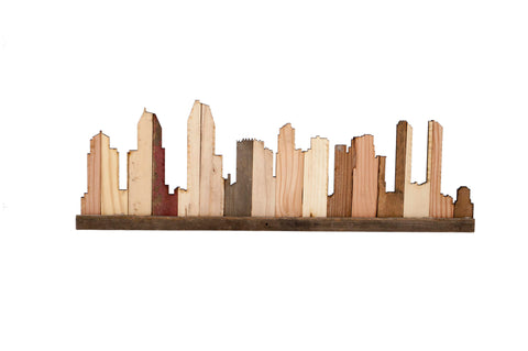 Rustic Barn Wood Skyline Wall Art