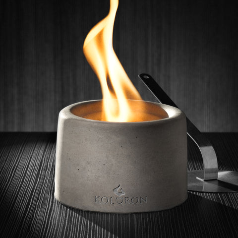 Concrete Firepit with metal snuffer