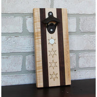 Chicago Flag Maple and Cherry Bottle Opener