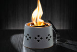  Ceramic Firepit with metal insert for fuel., Metal Snuffer