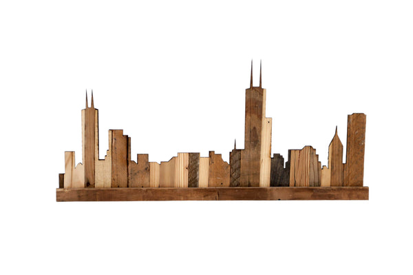 Chicago Rustic Skyline - Home Decor
