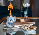 Flaming S'mores Set and Wood Stand